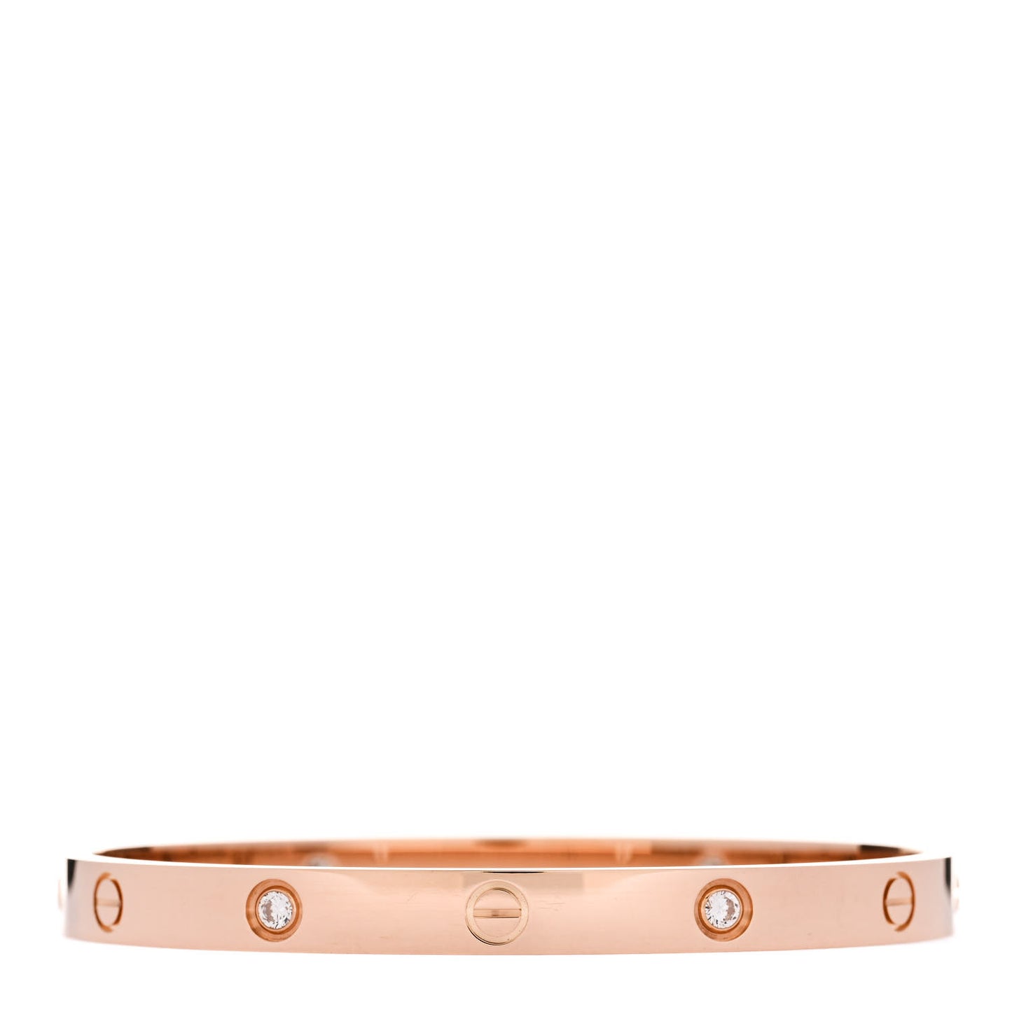 18K Pink Gold 4 Diamond LOVE Bracelet 19