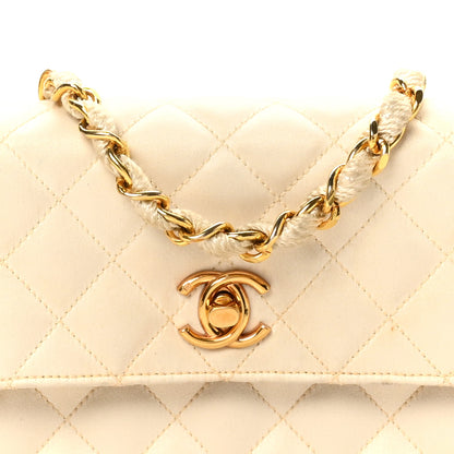 Chanel Satin Quilted Mini Flap White 8 of 11