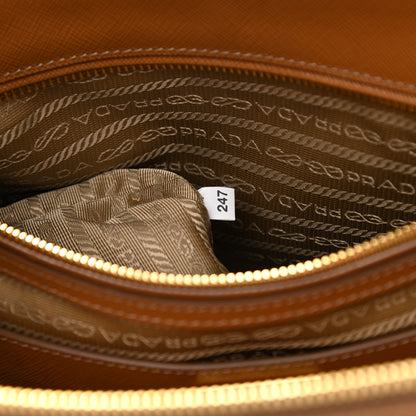 Prada Saffiano Lux Large Galleria Double Zip Tote Caramel 9 of 13