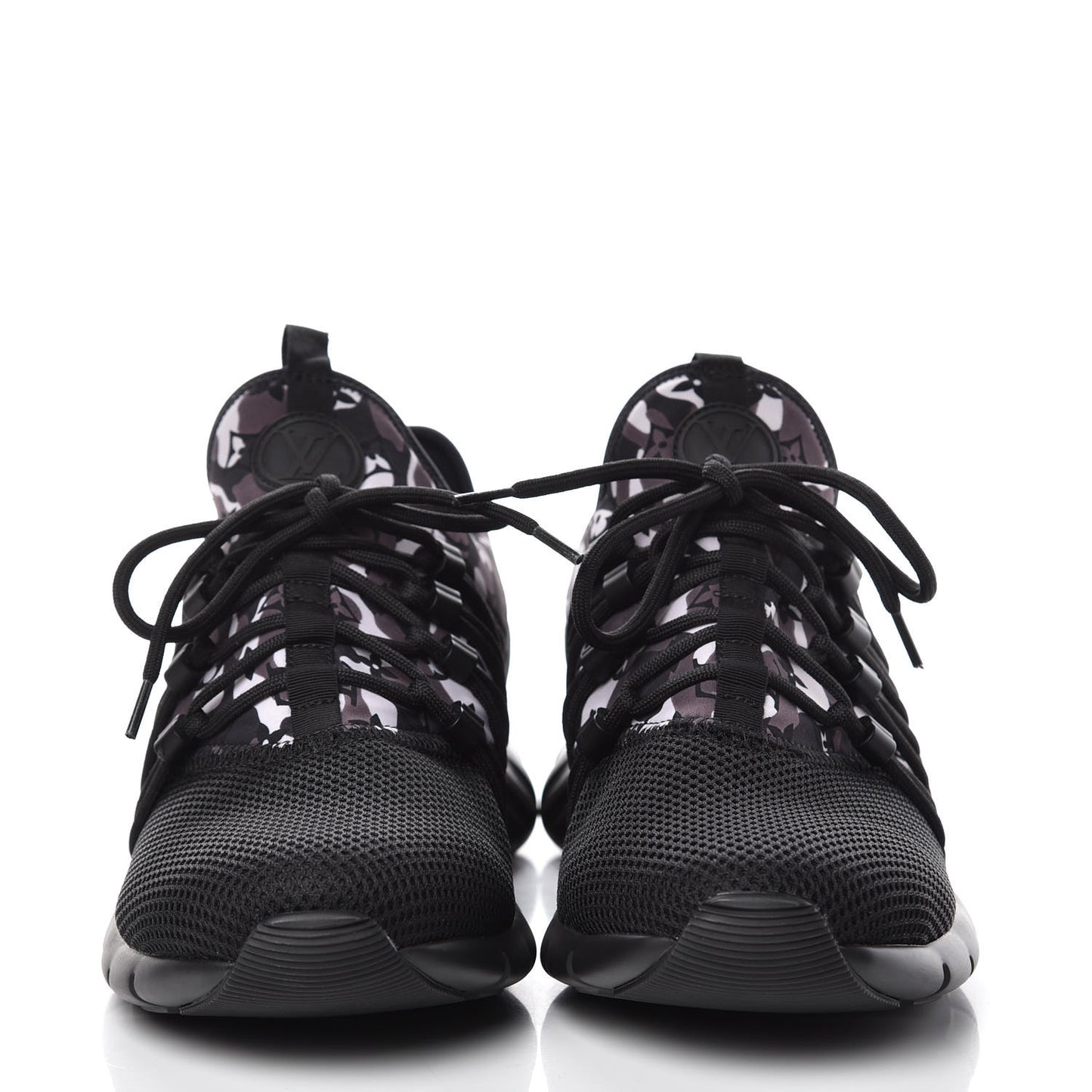Neoprene Mesh Rubber Monogram Camo Fastlane Low Sneakers 7 Black