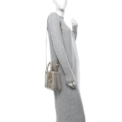 Christian Dior Metallic Snakeskin Small Lady Dior Gold 2 of 11