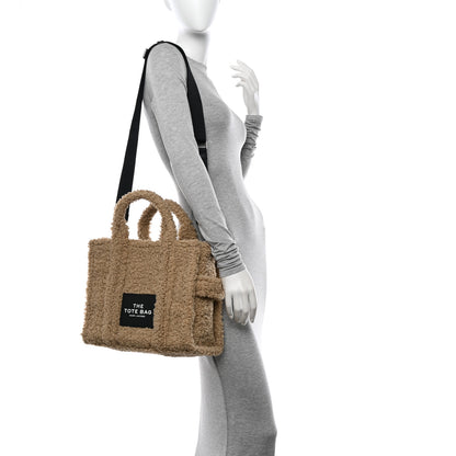 Marc Jacobs Polyester Cotton Medium The Teddy Traveler Tote Bag Beige 2 of 9