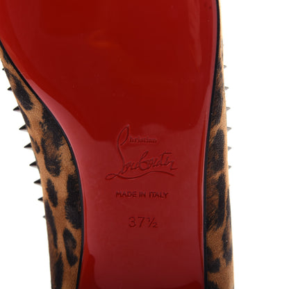 Christian Louboutin Veau Velours Anjalina Flats 37.5 Leo Gun Metal 9 of 10