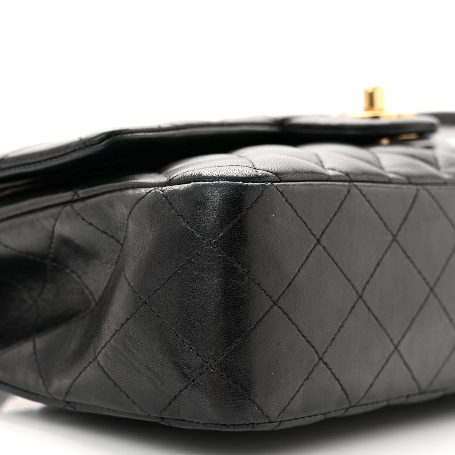 Chanel Lambskin Quilted Medium Double Flap Black 7 of 9