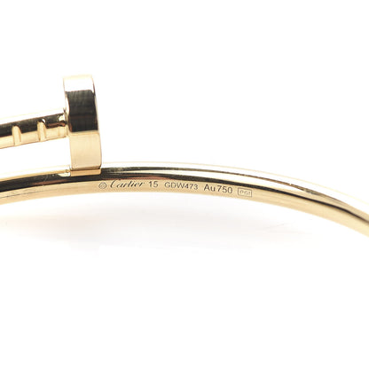 Cartier 18K Yellow Gold Small Juste Un Clou Bracelet 15 4 of 5