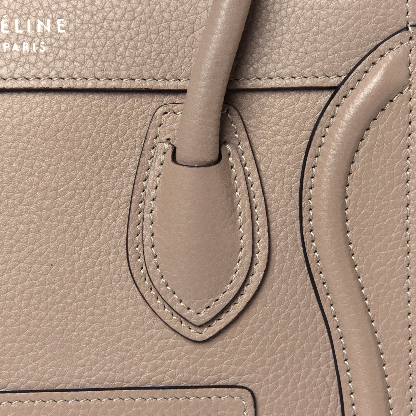 Drummed Calfskin Nano Luggage Dune