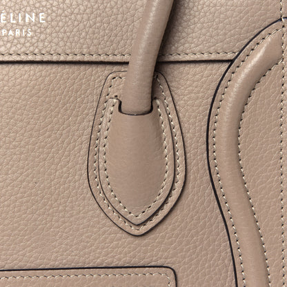 Celine Drummed Calfskin Nano Luggage Dune 11 of 11