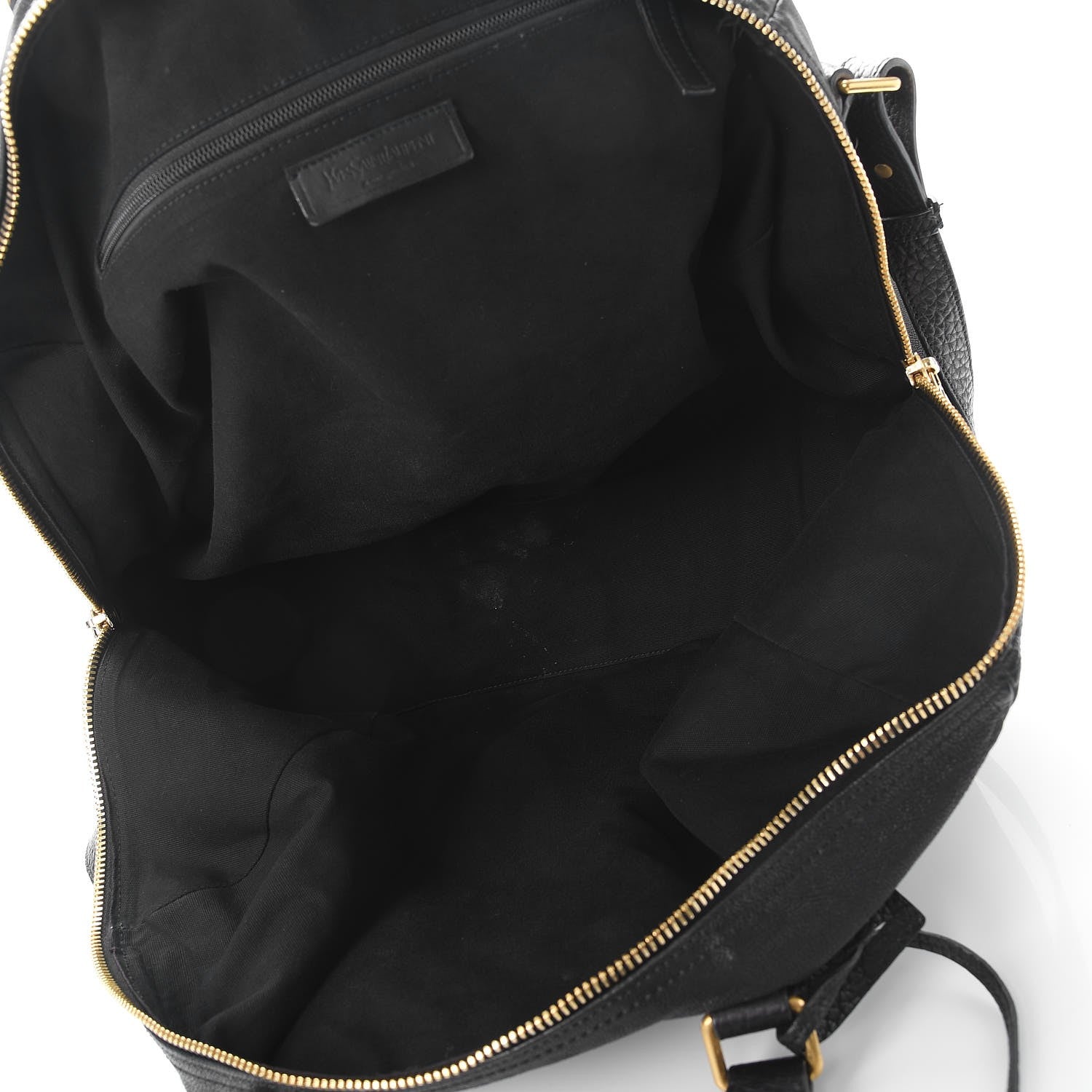 Saint Laurent Calfskin Vavin Logo Strap Duffle Bag Black 6 of 11