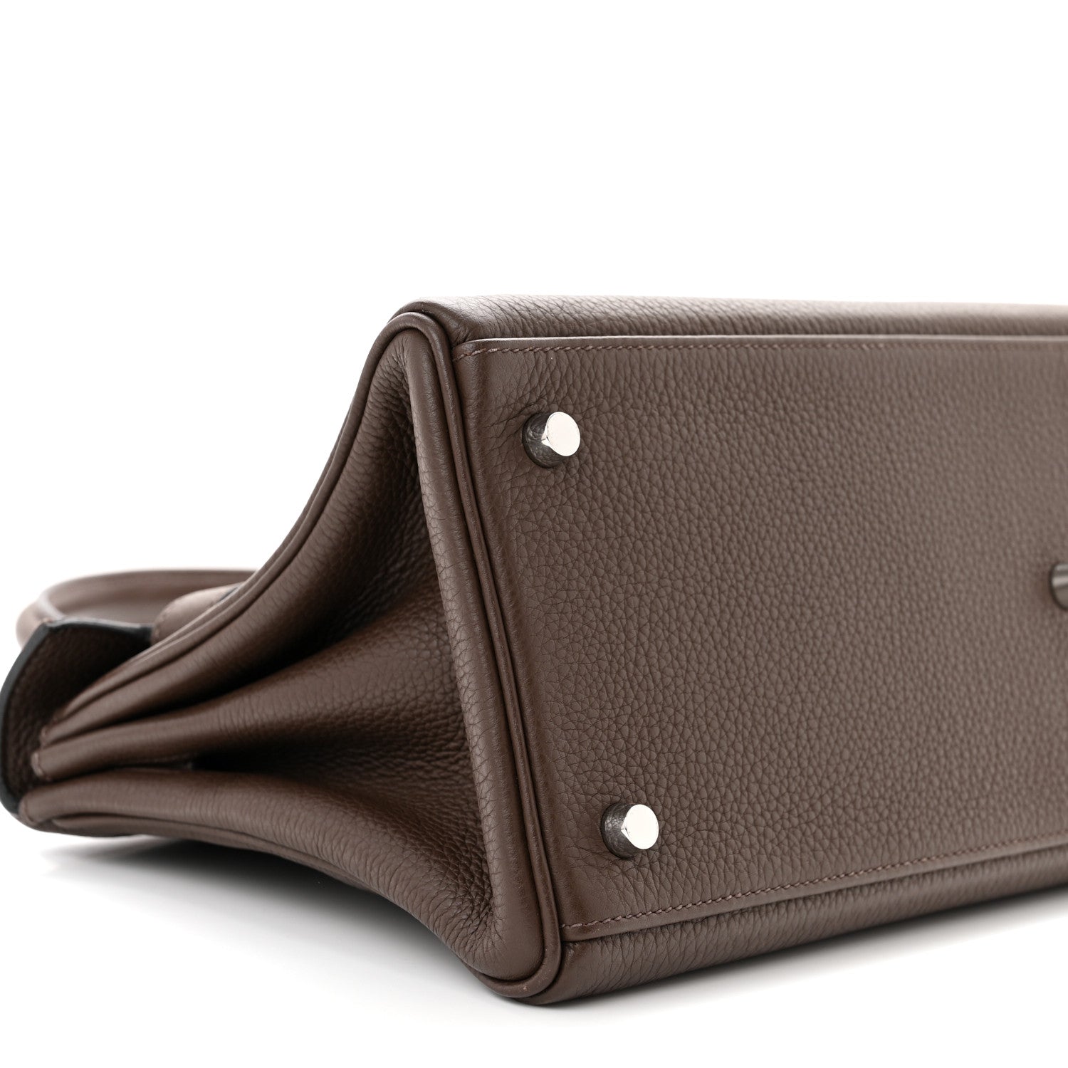Hermes Taurillon Clemence Shoulder Kelly 40 Cafe 9 of 14