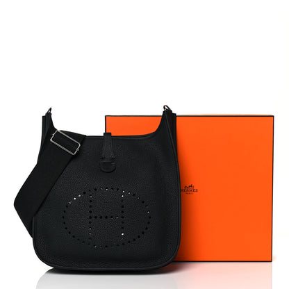 Hermes Taurillon Clemence Evelyne III PM Black 13 of 13