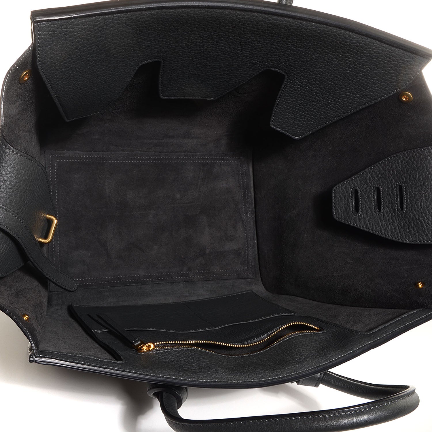 Celine Grained Calfskin Tie Knot Small Tote Anthracite 9 of 16