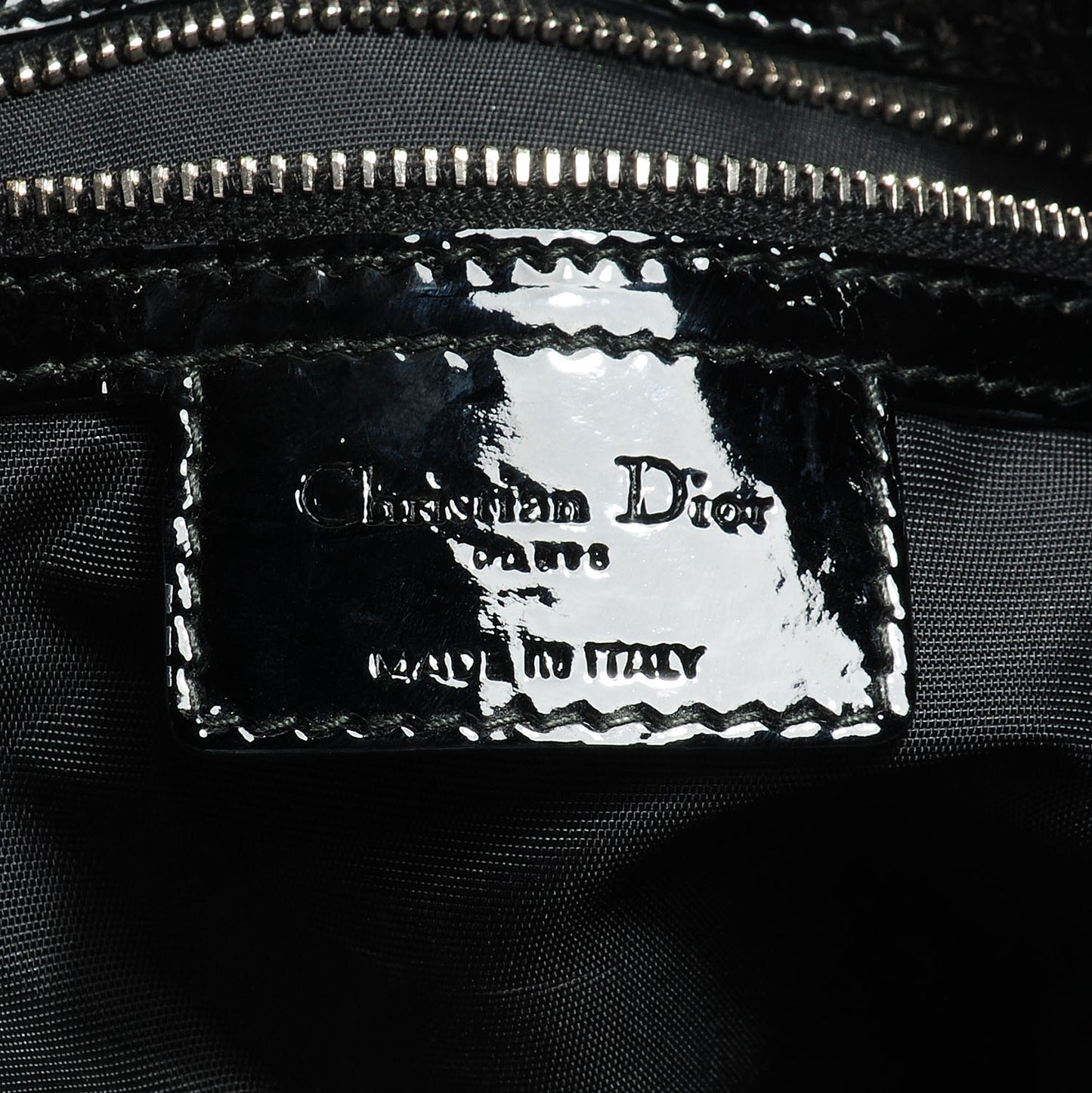 Patent Cannage Dior Soft Shopping Tote Black
