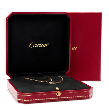 Cartier 18K Pink Gold Diamond Interlocking LOVE Necklace 8 of 8