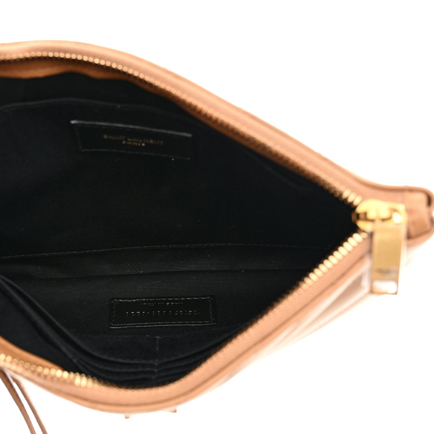 Calfskin Matelasse Chevron Monogram A5 Wristlet Dune