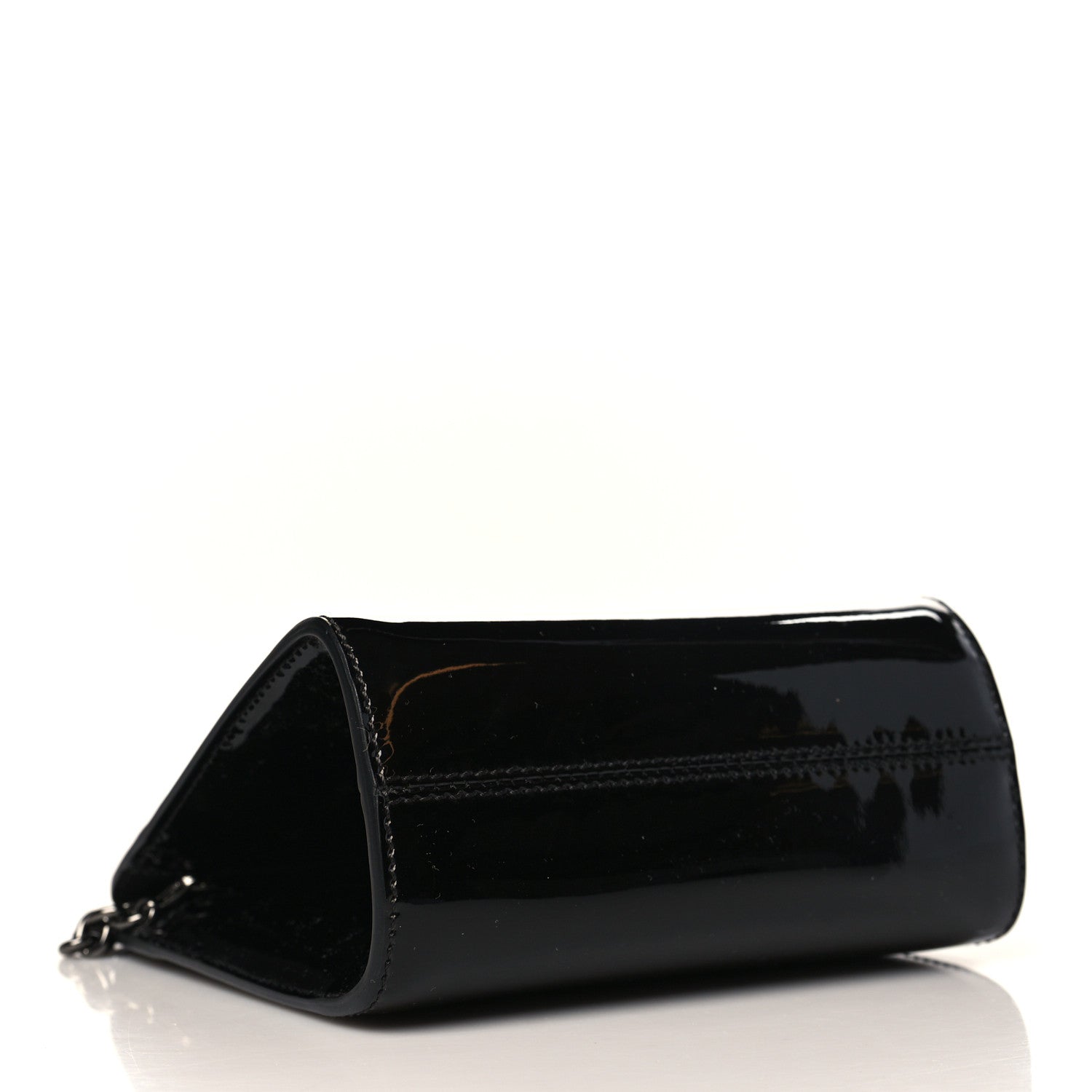 Tom Ford Patent Cosmo T Lock Chain Bag Black 4 of 8