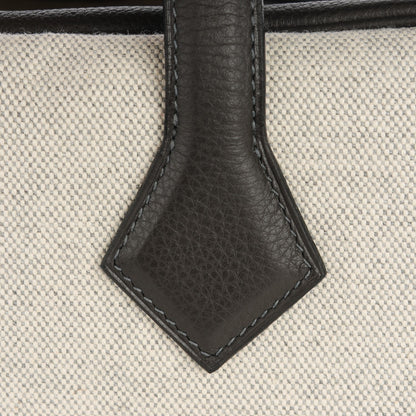 Hermes Toile Taurillon Clemence Victoria II 43 Ecru Graphite 11 of 16