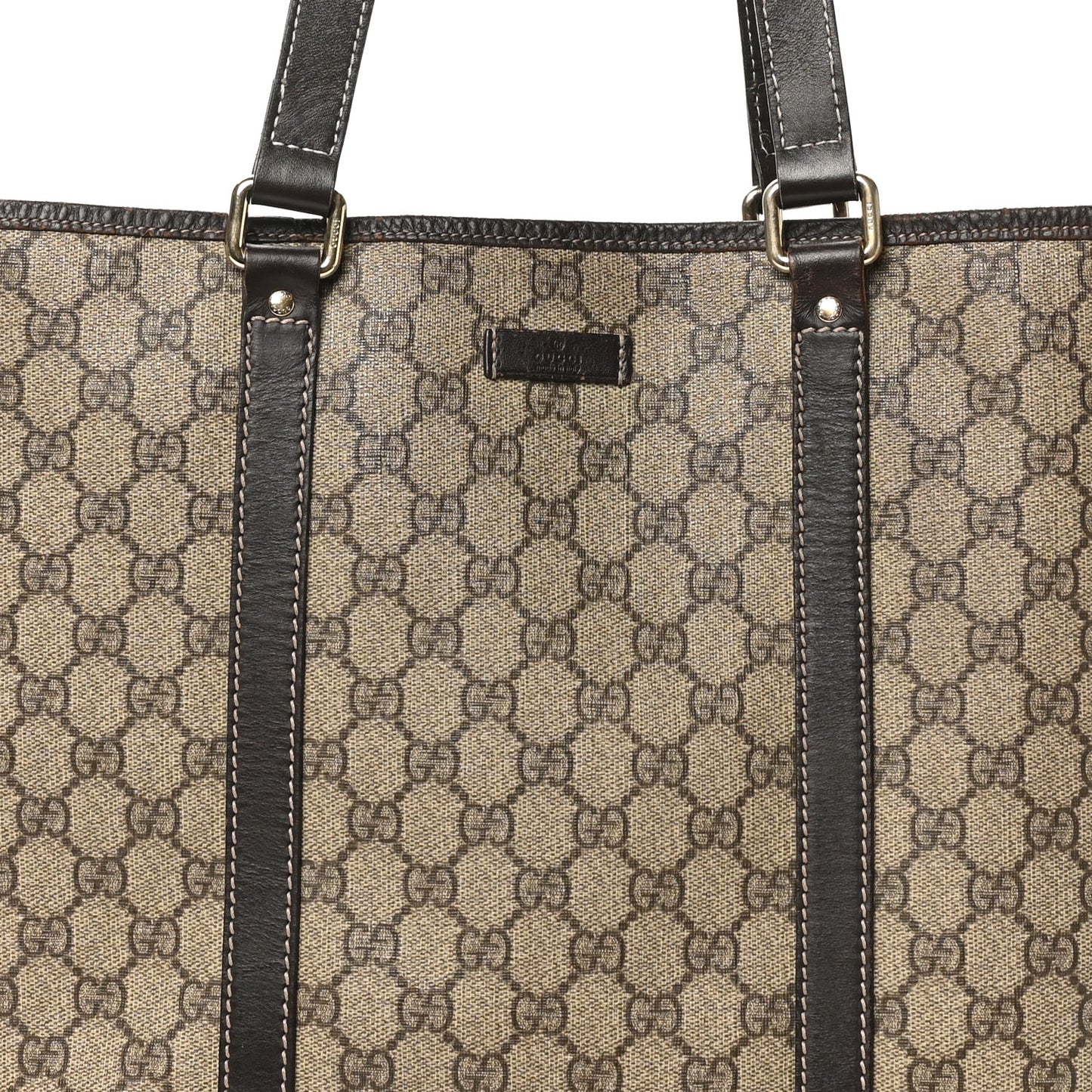 GG Plus Monogram Joy Vertical Tote Dark Brown