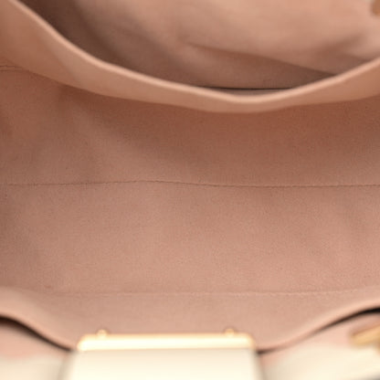 Gucci GG Supreme Monogram Moon Calfskin Small Padlock Tote Beige Ebony Mystic White 5 of 11