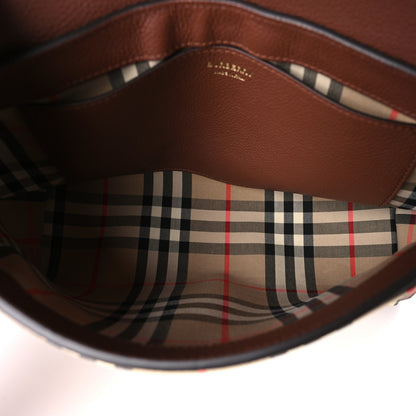 Burberry Calfskin Vintage Check Note Crossbody Bag Tan 5 of 9