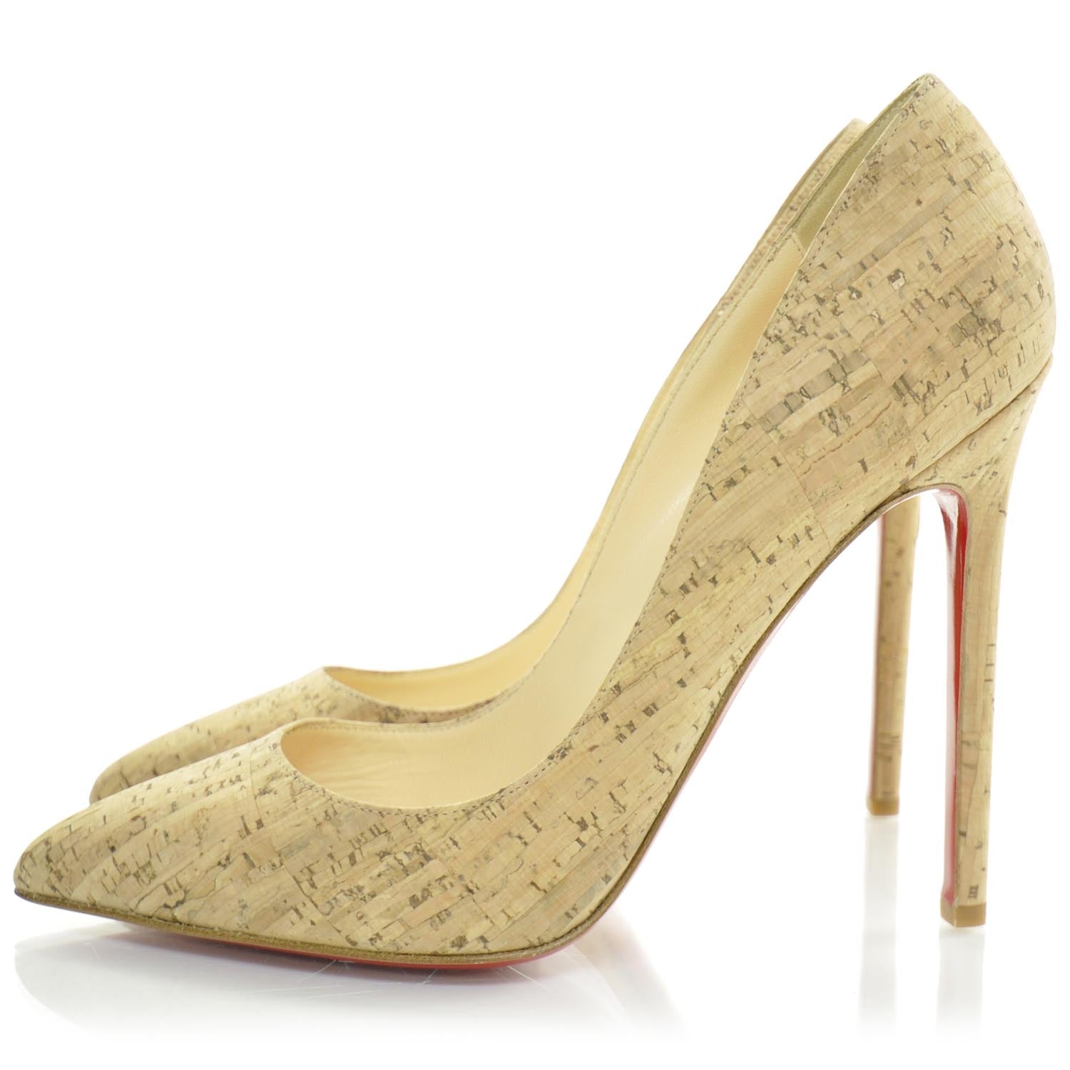 Christian Louboutin Cork Pigalle 120 Pumps 38 2 of 7