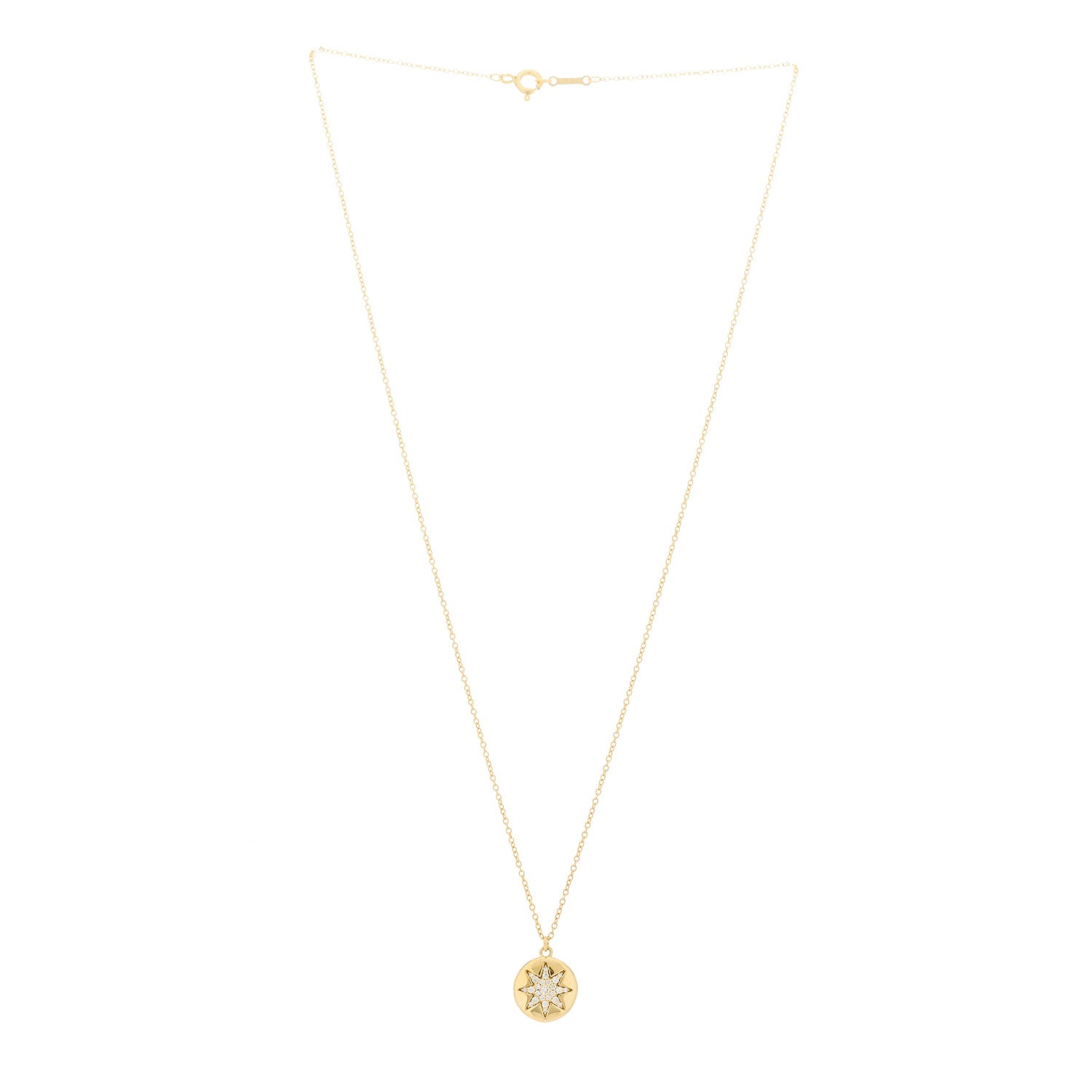Tiffany 18K Yellow Gold Diamond Paloma Picasso Venezia Stella Pendant Necklace 3 of 6