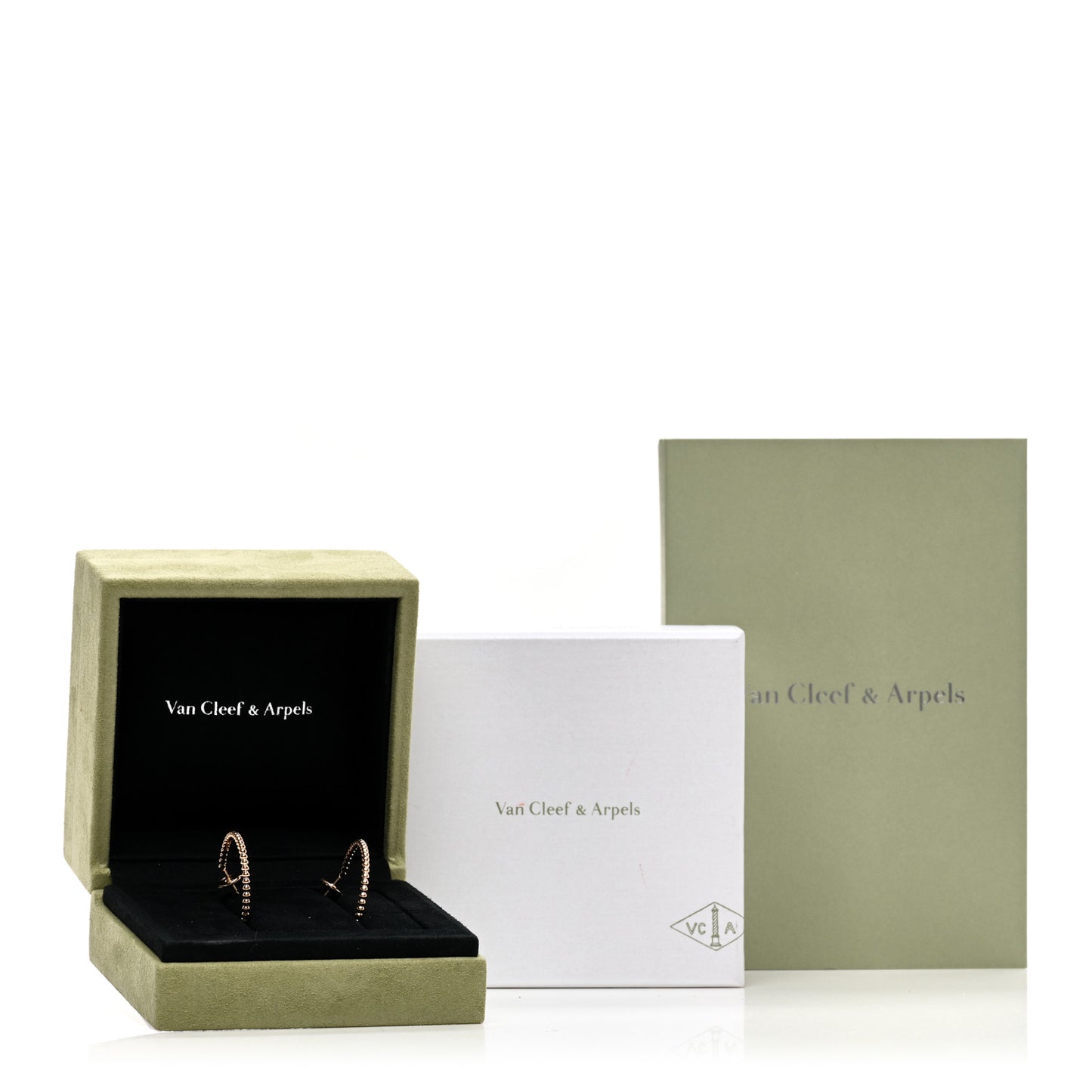 18K Rose Gold Small Perlee Hoop Earrings