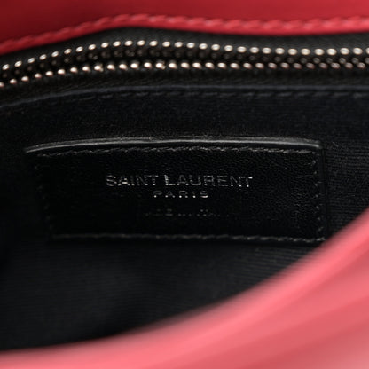 Saint Laurent Calfskin Y Quilted Monogram Toy Loulou Crossbody Bag New Lipstick 6 of 12