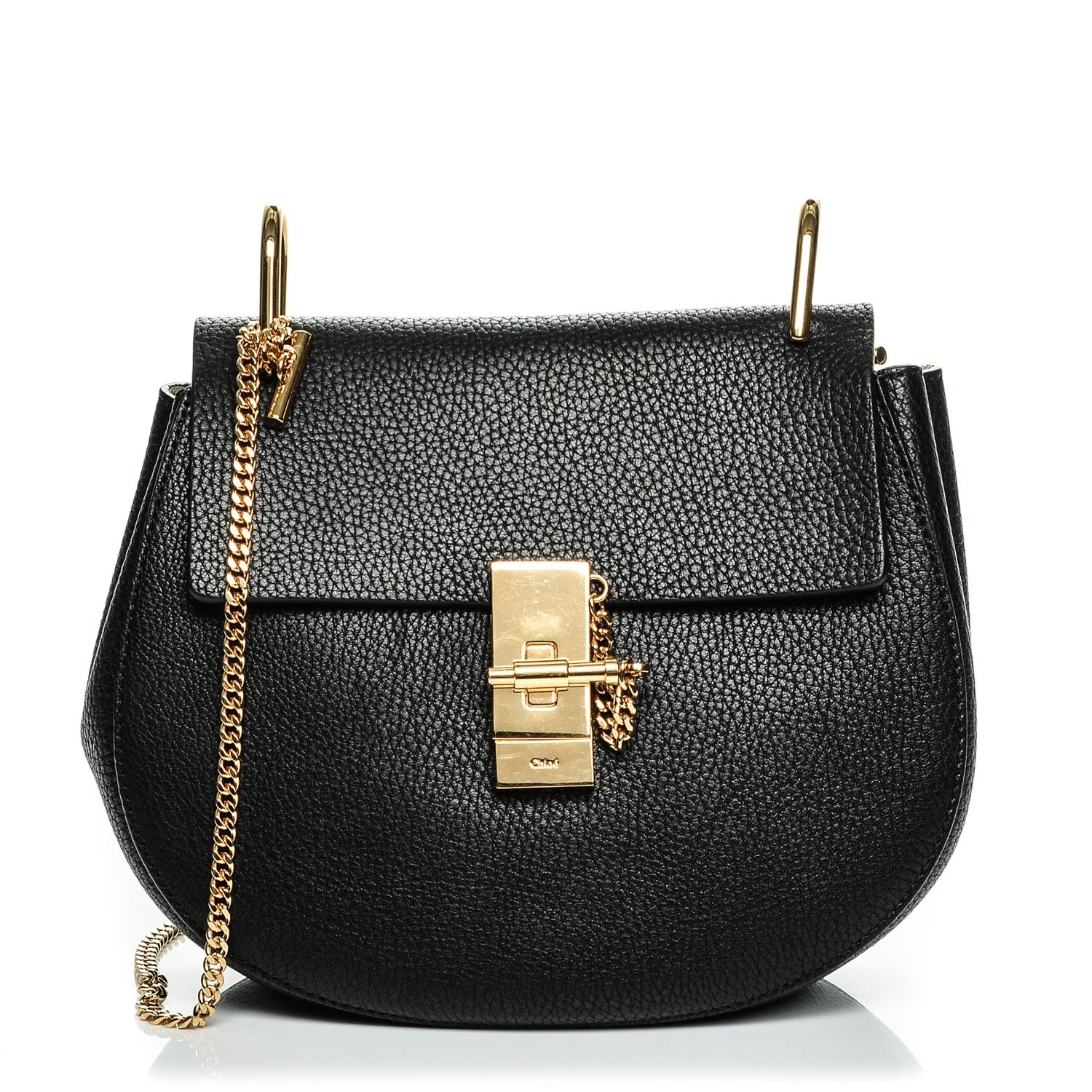 Chloe Grained Lambskin Drew Shoulder Bag Black 1 of 6