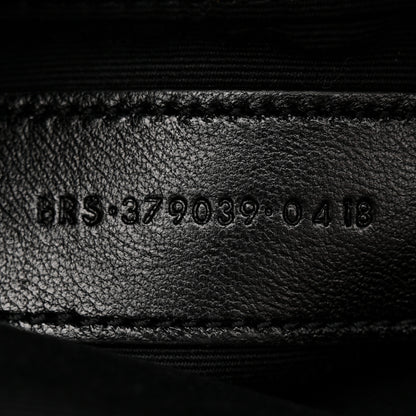 Saint Laurent Calfskin Matelasse Chevron Monogram A5 Wristlet Black 7 of 13