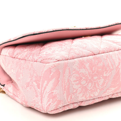 Versace Baroque Jacquard Quilted Small Medusa Shoulder Bag Baby Pink 8 of 9