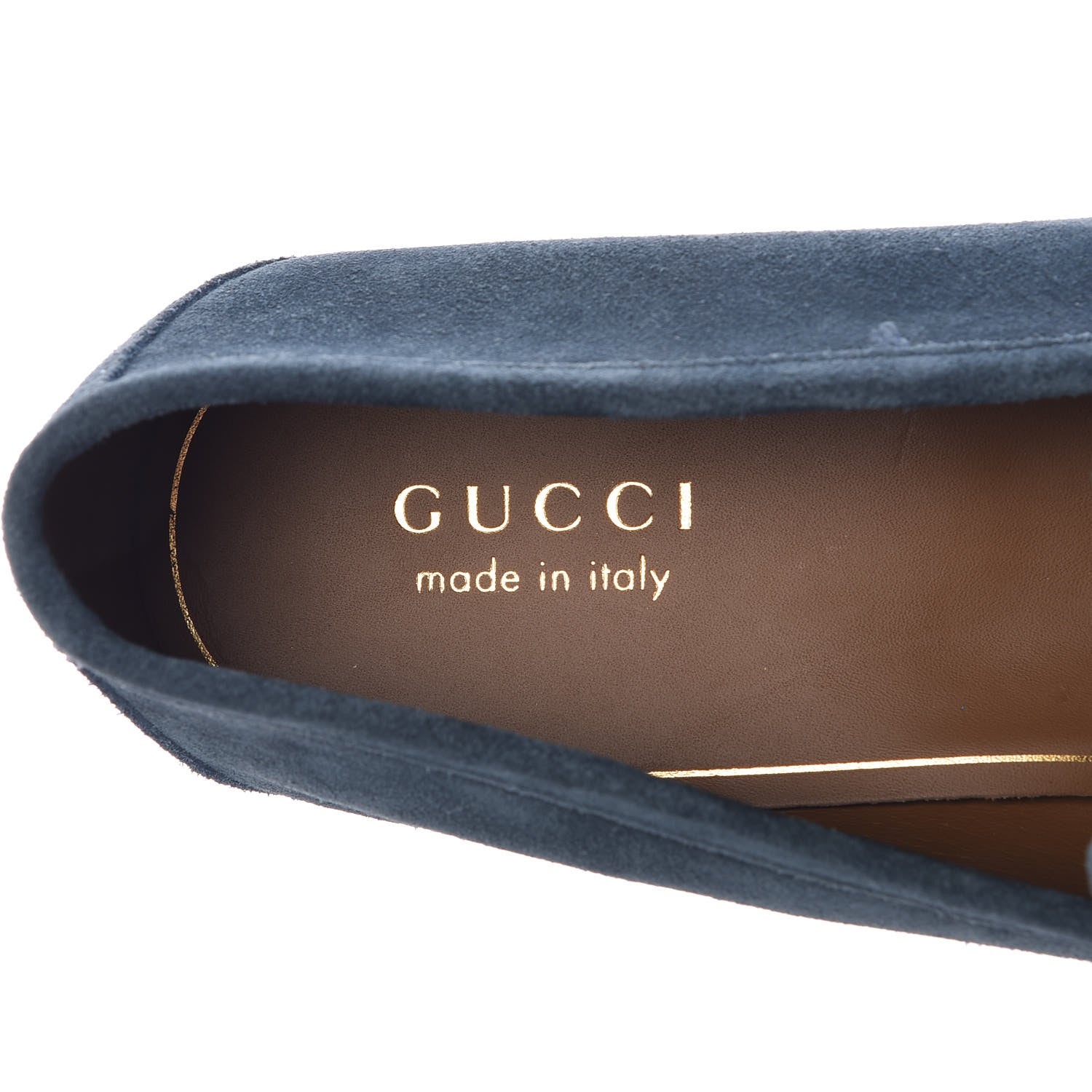 Gucci Suede Mens Fringe Horsebit Loafers 14 Gasoline 7 of 9