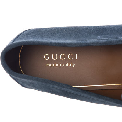 Gucci Suede Mens Fringe Horsebit Loafers 14 Gasoline 7 of 9