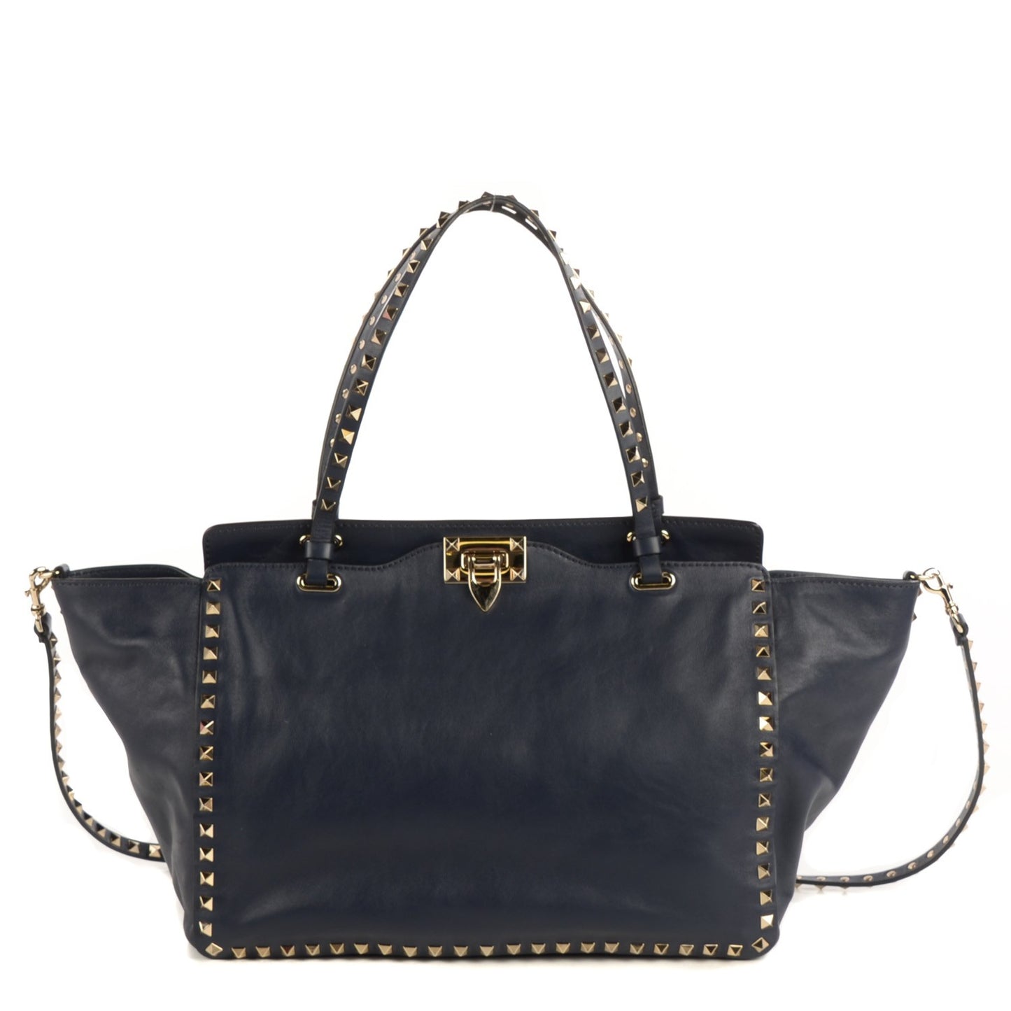 Vitello Medium Rockstud Tote Marine