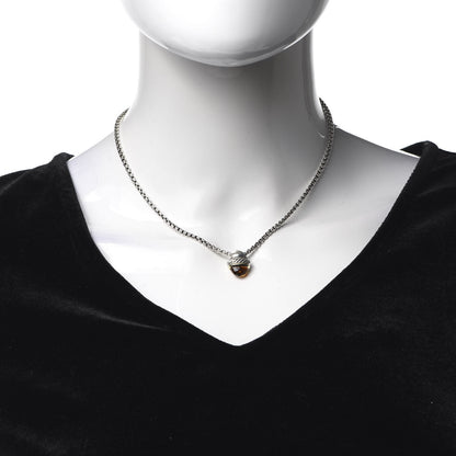 David Yurman Sterling Silver 14K Yellow Gold Citrine Acorn Pendant Necklace 2 of 6