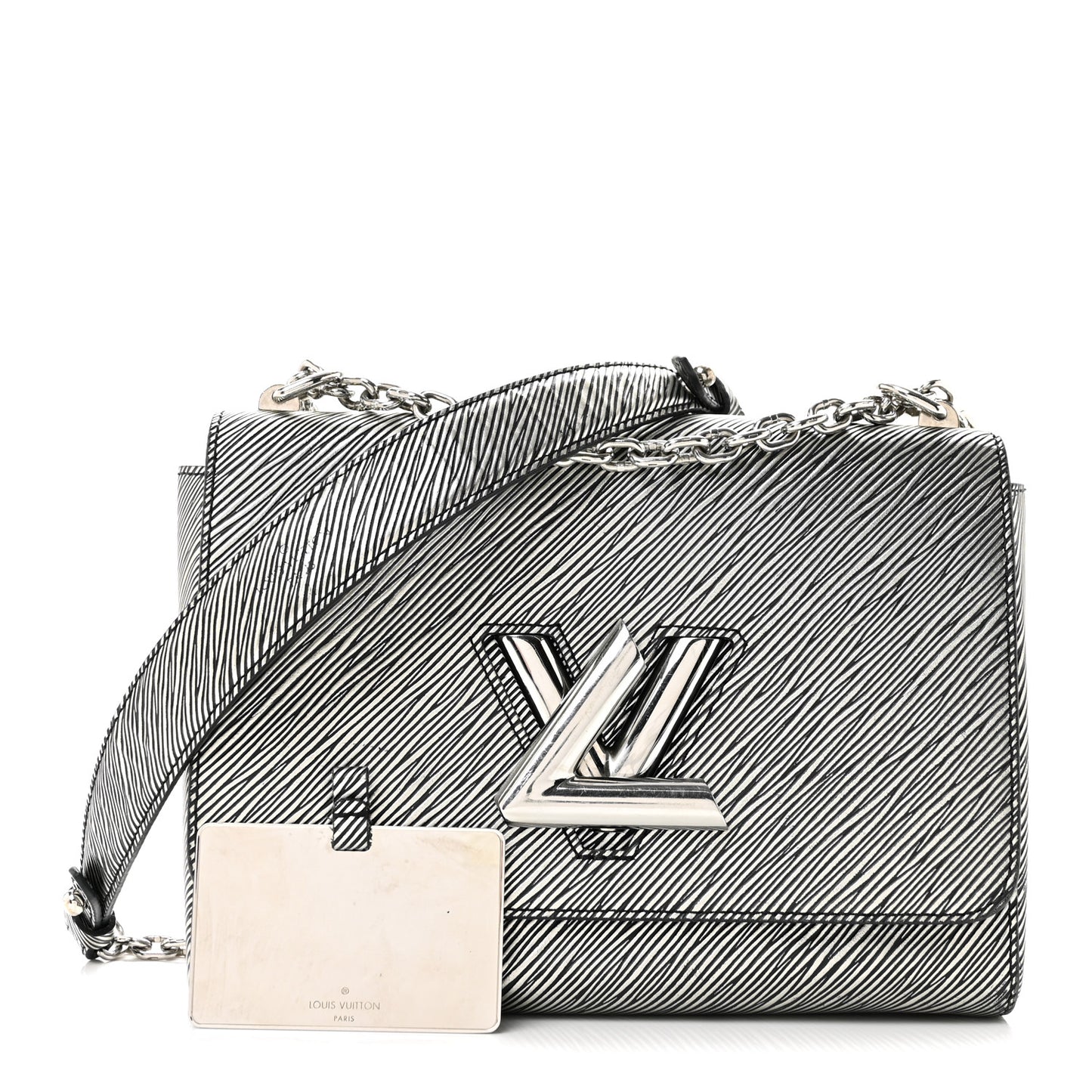 Epi Twist Shoulder Bag MM Argent