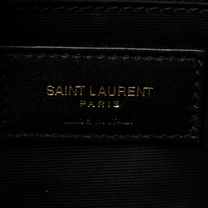 Saint Laurent Tweed Quilted Medium Loulou Puffer Monogram Chain Satchel Beige Umber Multicolor 6 of 12