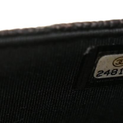 Chanel Goatskin Chevron Quilted Statement Wallet On Chain WOC Black 8 of 11