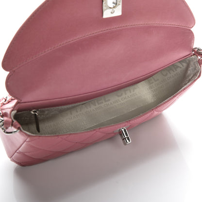 Chanel Lambskin Quilted CC Flap Dark Pink 5 of 11