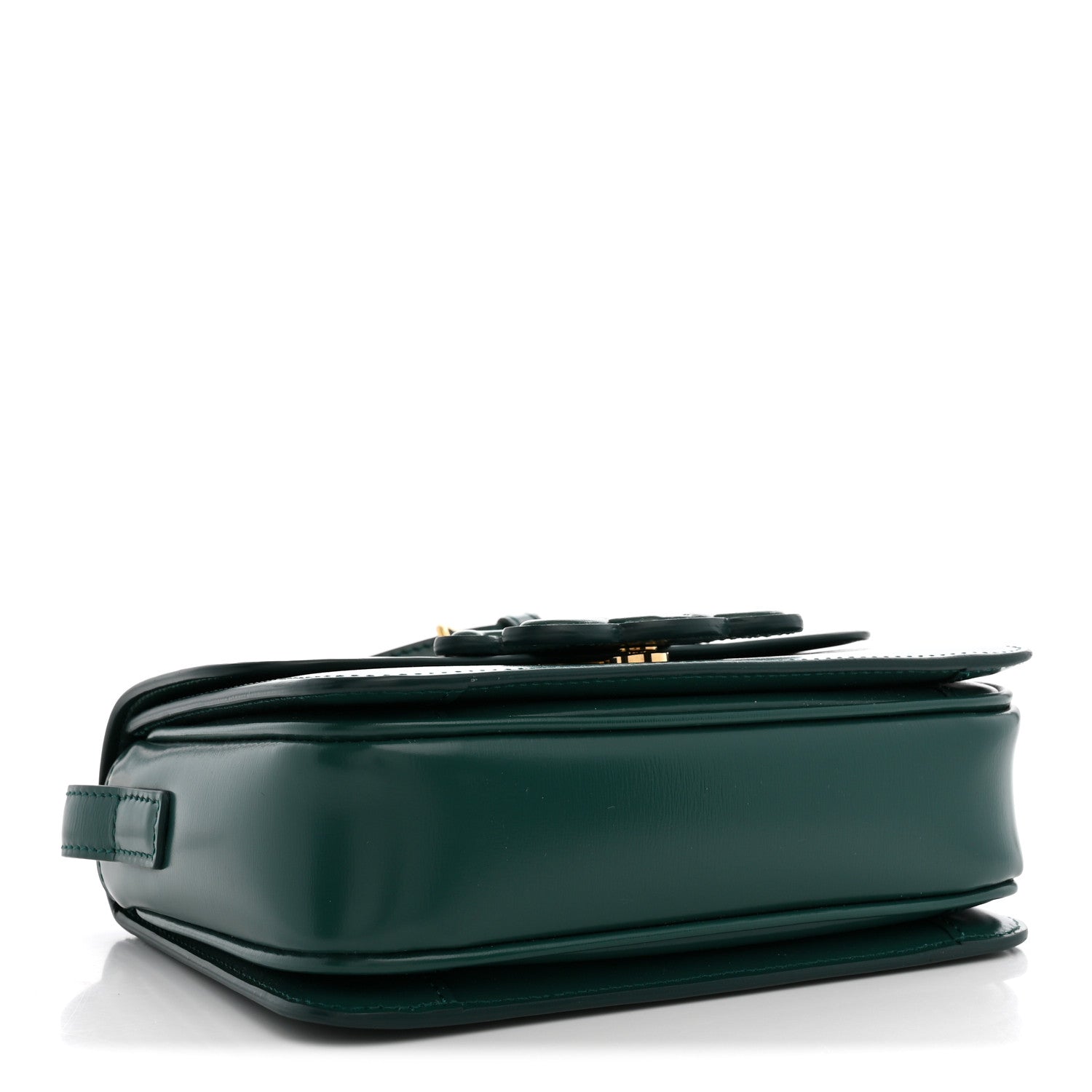 Celine Shiny Calfskin Teen Cuir Triomphe Pine Green 3 of 10