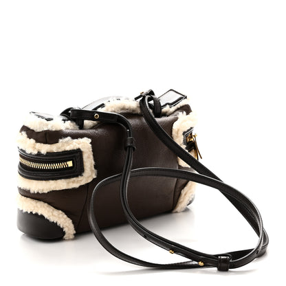 Bottega Veneta Calfskin Shearling Bang Bang Vanity Case Light Brown Teddy 3 of 10