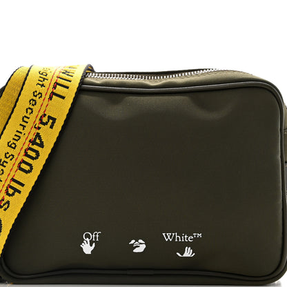 Off-White Nylon Logo Print Crossbody Bag Olive Green 7 of 9