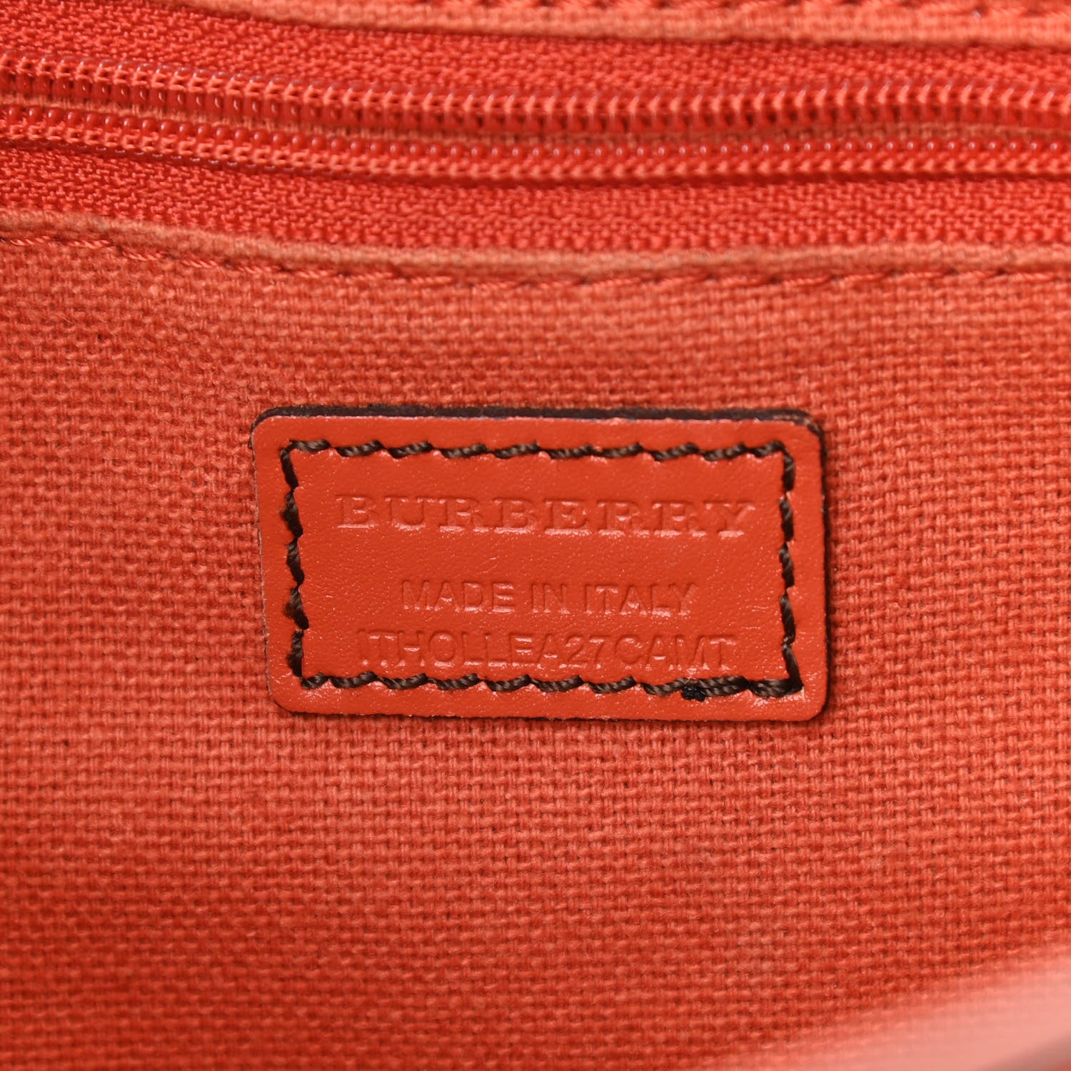 Burberry Grainy Calfskin Broguing Crossbody Tangerine 6 of 9