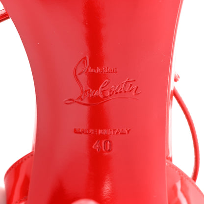Christian Louboutin Patent Glossy Lipgloss Queen 100 Sandals 40 Ole 7 of 9