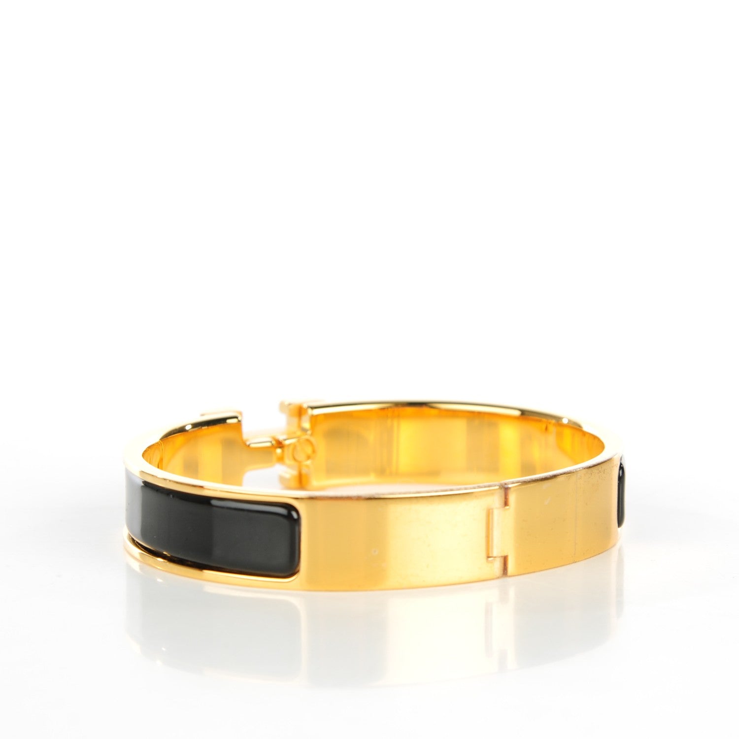 Hermes Enamel Narrow Clic Clac H Bracelet GM Black 3 of 6