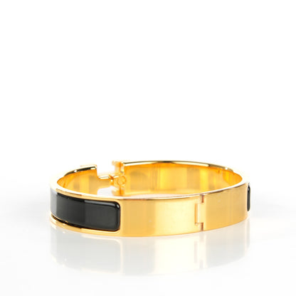 Hermes Enamel Narrow Clic Clac H Bracelet GM Black 3 of 6