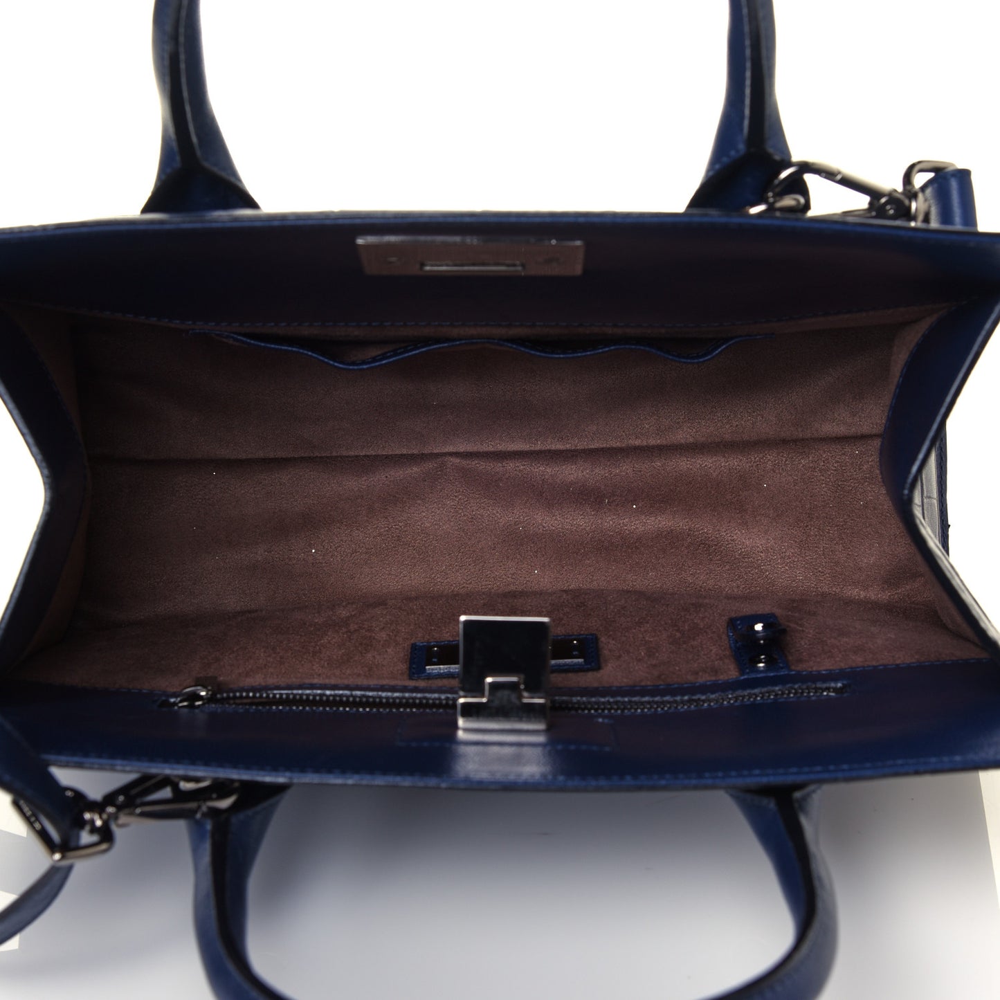 Crocodile Embossed Calfskin Riley Tote Steel Blue