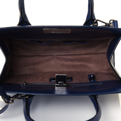 Jimmy Choo Crocodile Embossed Calfskin Riley Tote Steel Blue 5 of 12