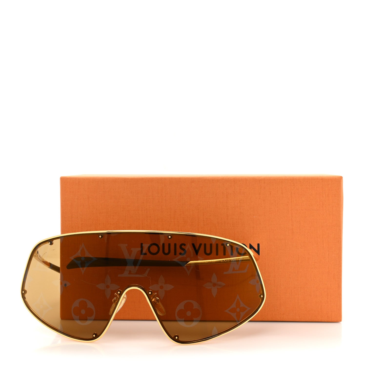 Louis Vuitton Metal LV Golden Mask Sunglasses Z1649U Gold 7 of 7