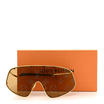 Louis Vuitton Metal LV Golden Mask Sunglasses Z1649U Gold 7 of 7