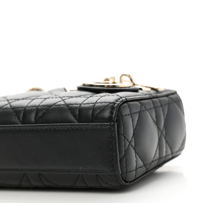 Christian Dior Lambskin Cannage Micro Lady D-Joy Black 9 of 10